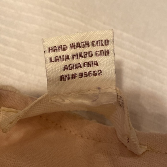 🐚 CROCHET SKIRT Tan Creme Nude Sans Souchi floral Cotton festival skirt Sz L - Picture 10 of 10